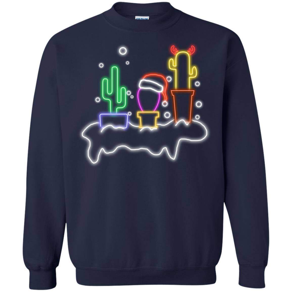 Cactus Merry X-mas Gift Shirt Navy
