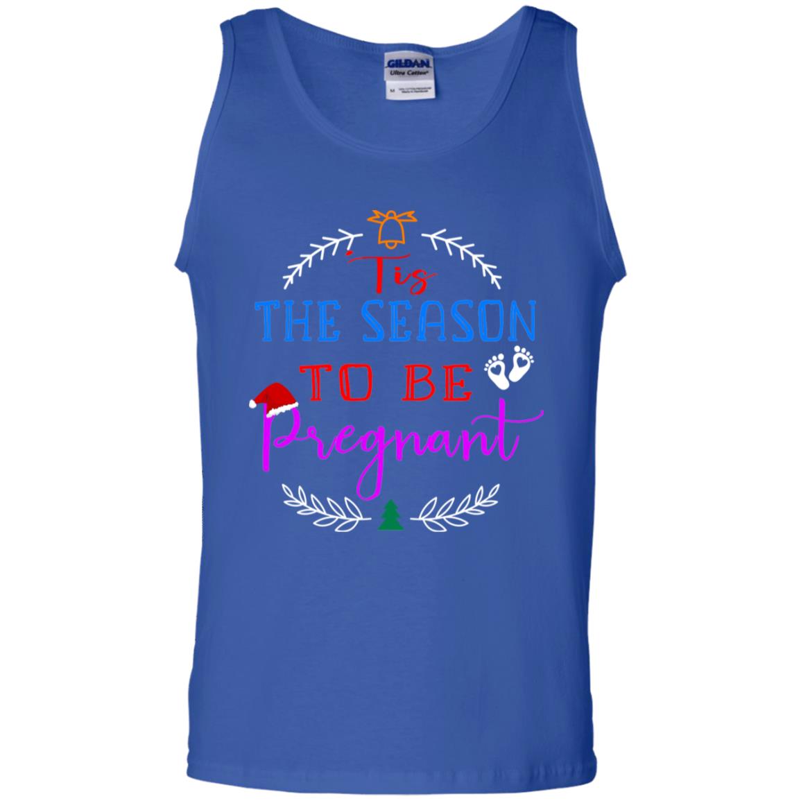 Tis Season To Be Pregnant Pregnancy Announcement Gift Shirt Royal