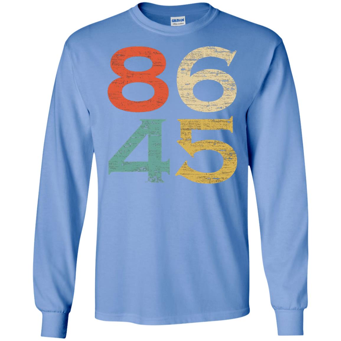Classic Vintage Style 86 45 Anti Trump T-shirt Carolina Blue