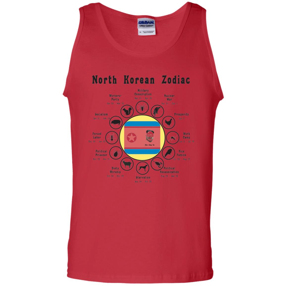 North Korean Zodiac Shirt Kim Jong Un Satirical Red