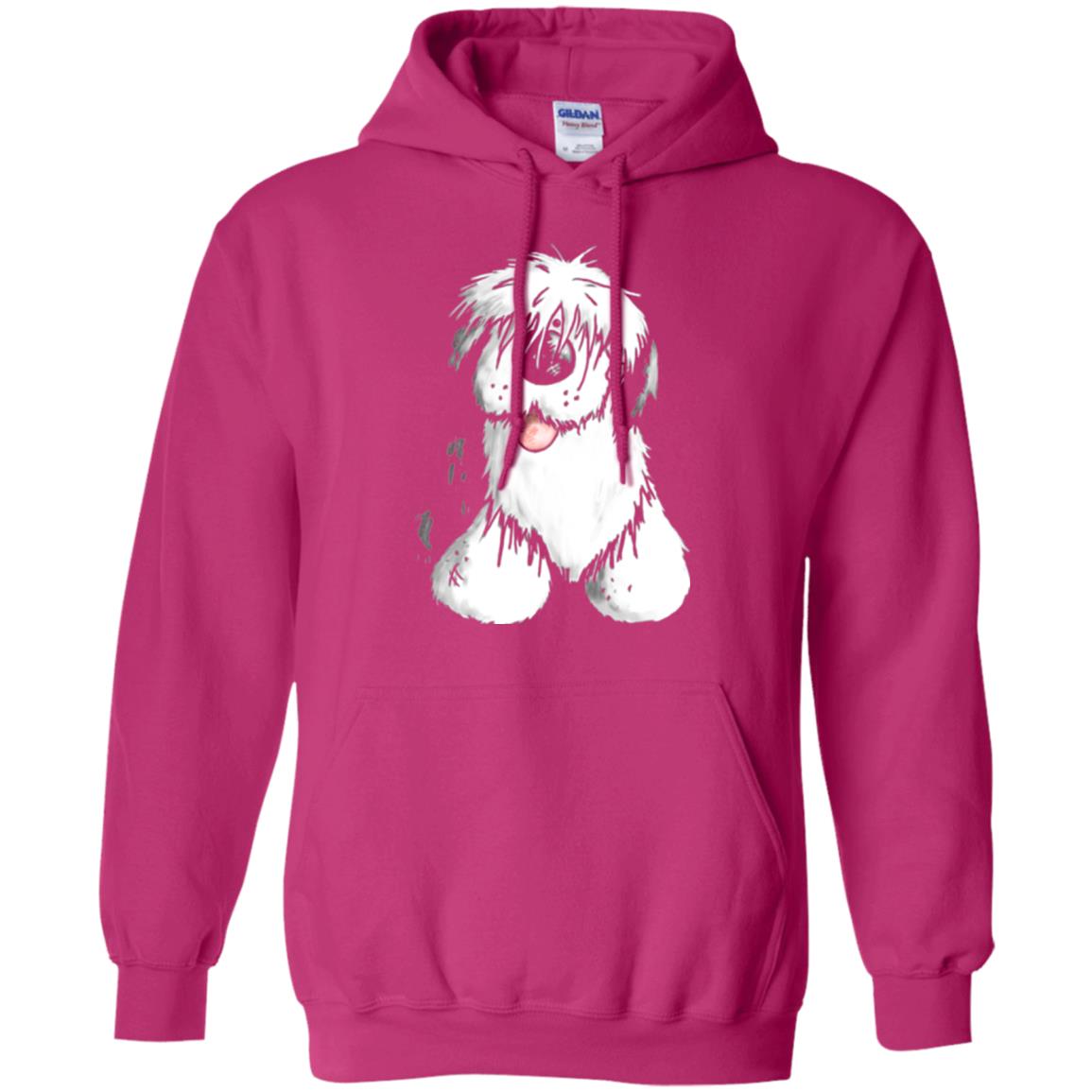 Dog Lover T-shirt Happy Old English Sheepdog Heliconia