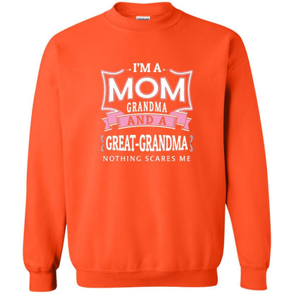 Nana T-shirt Nothing Scares Me I'm Mom Grandma Orange