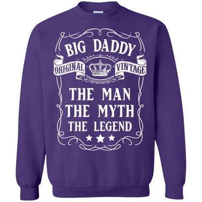 Big Daddy Original Vintage The Man Myth Legend Grandfather T-shirt Purple
