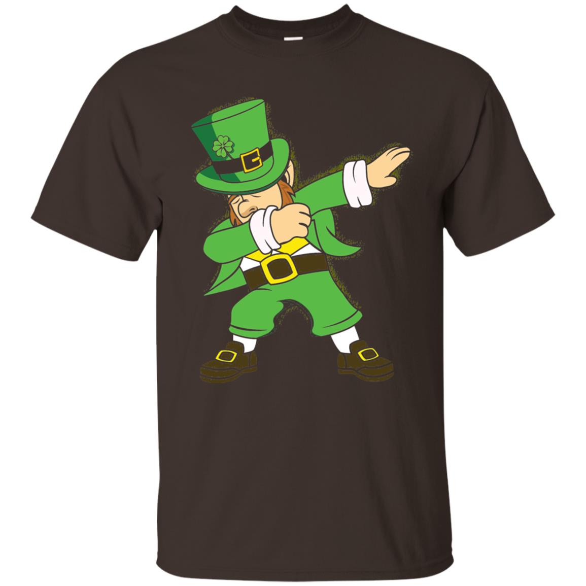 Dabbing Leprechaun Irish Dab Dance St Patrick_s Day T-shirt Dark Chocolate