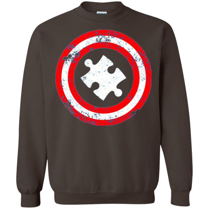 Captain Autism Superhero T-shirt Autism Awareness Dark Chocolate