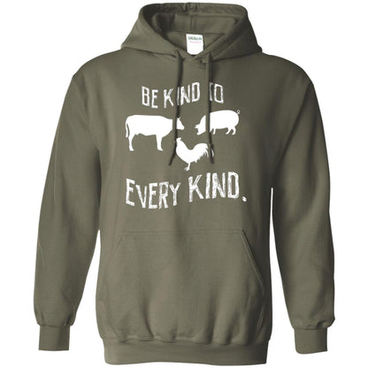Be Kind To Every Kind Kindness Vegetarian Animal Lovers Gift Shirt Military Green