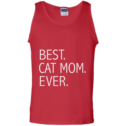 Funny Best Cat Mom Ever T-shirt Cute Cat Lady Red