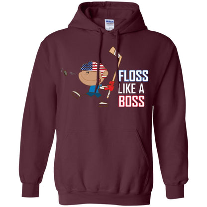 Floss Like A Boss Shirt For Hockey Players Maroon