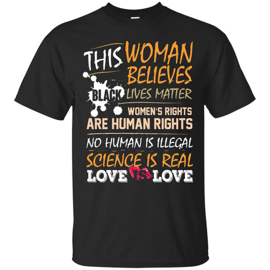 Women_s Movement Rally March T-shirts This Woman Believe Black