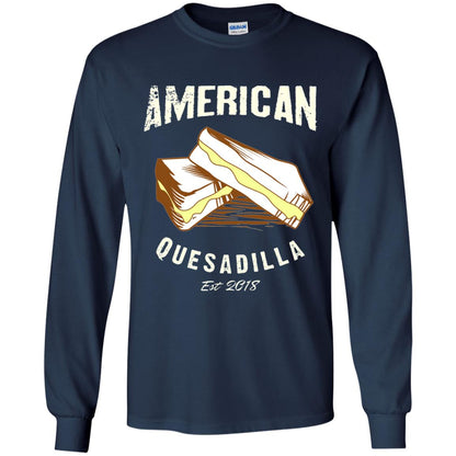 American Quesadilla Est 2018 Grilled Cheese T-shirt Navy