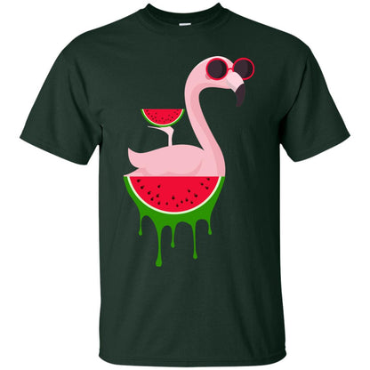 Watermelon Flamingo Funny Summer Melon Fruit Shirt Forest