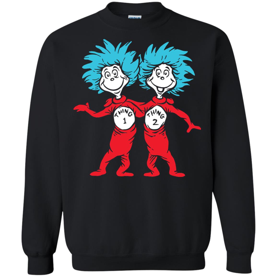 Dr. Seuss Thing 1 Thing 2 Buddies T-shirt Black