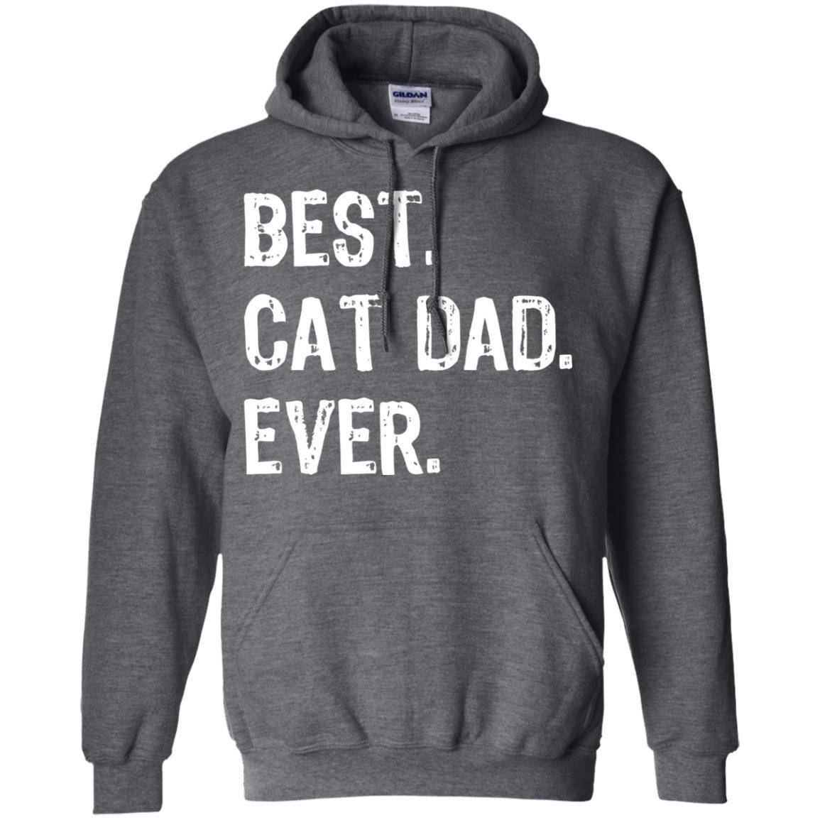 Cat Lover T-shirt Best Cat Dad Ever Dark Heather