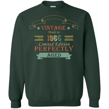 Vintage Made In Old 1965 Original Limited Edition Perfectly Aged 53th Birthday T-shirt Forest Green