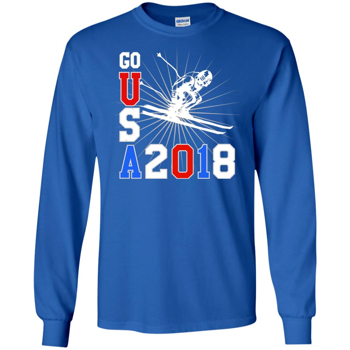 Alpine Skiing T-shirt Go Usa 2108 Cool Royal