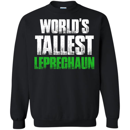 St. Patrick_s Day T-shirt World_s Tallest Leprechaun Black