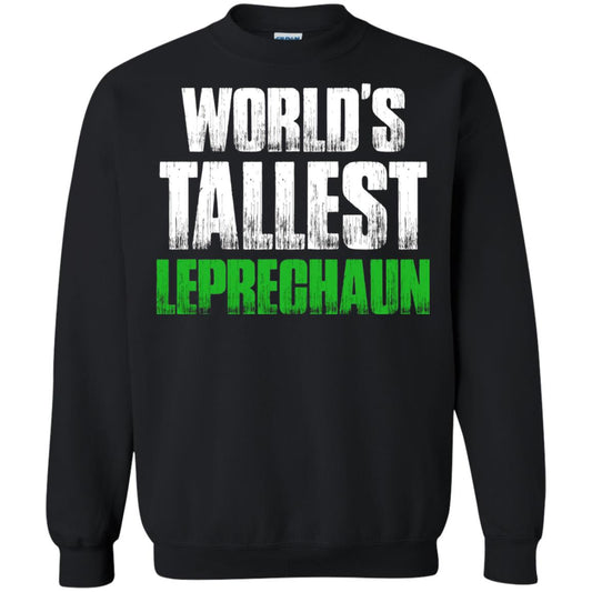 St. Patrick_s Day T-shirt World_s Tallest Leprechaun Black