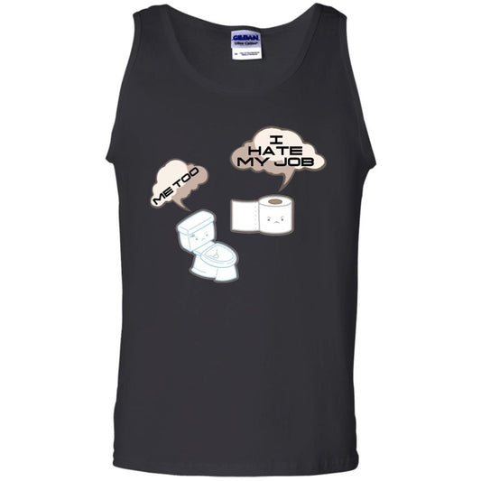Funny Toilet And Toilet Paper I Hate My Job T-shirt Black