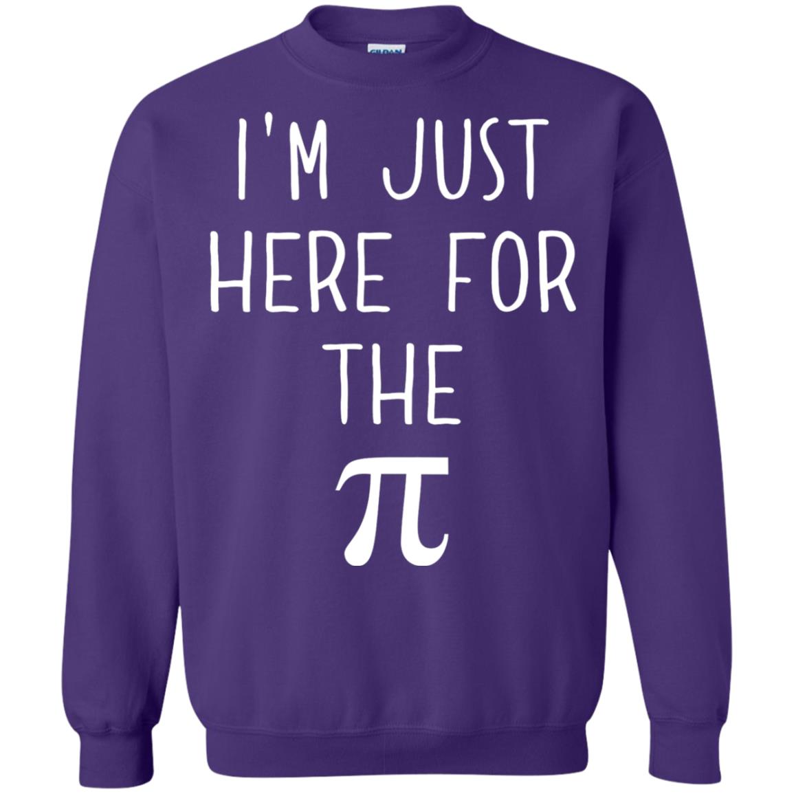 Funny Pi Day Shirt Im Just Here For The Pi Purple