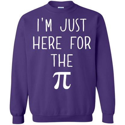Funny Pi Day Shirt Im Just Here For The Pi Purple