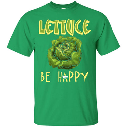 Lettuce Be Happy Lettuce Lover T-shirt Irish Green