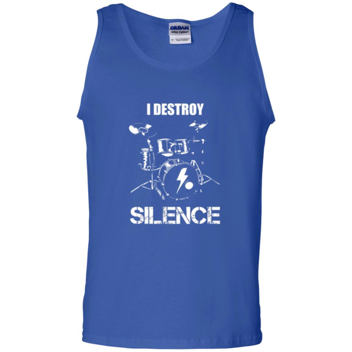 Drummer T-shirt I Destroy Silence Royal