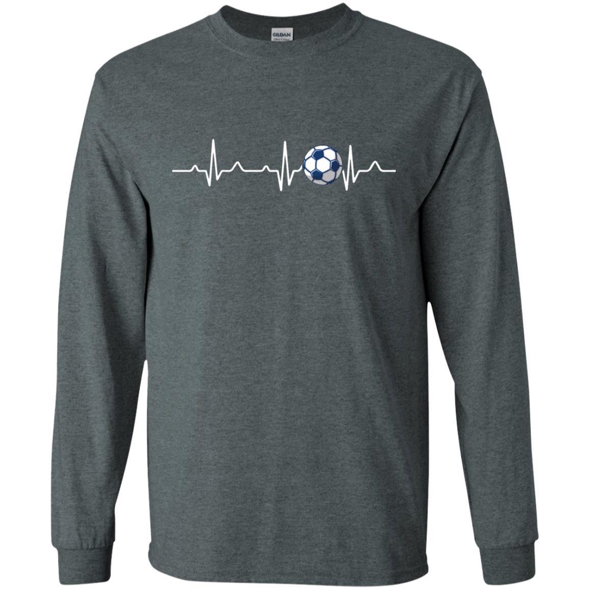 Heartbeat Soccer Lover T-shirt Dark Heather