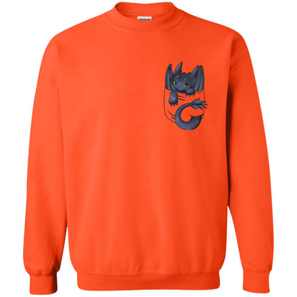 Toothless Dragon In Pocket Shirt Orange