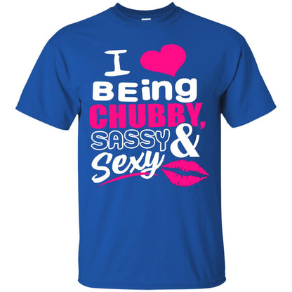 I Being Chubby Sassy Sexy Lip Shirt Royal