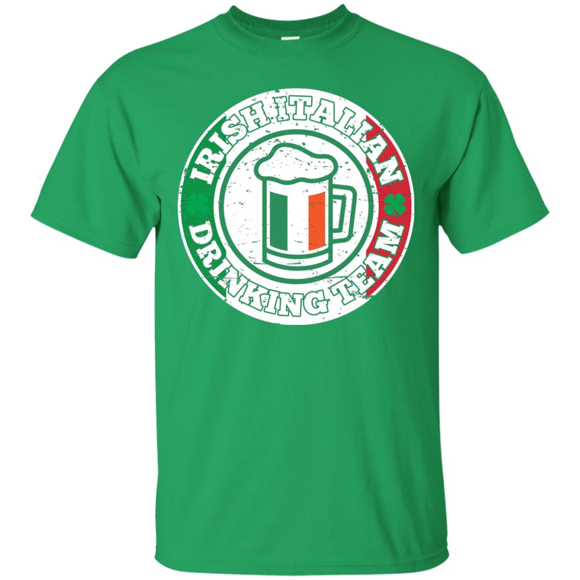 Irish Italian Drinking Team Italy Flag St Patrick_s Day T-shirt Irish Green
