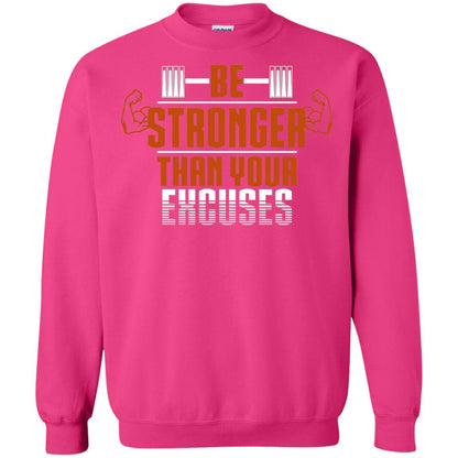 Be Stronger Than Your Excuses Fitness T-shirt Heliconia