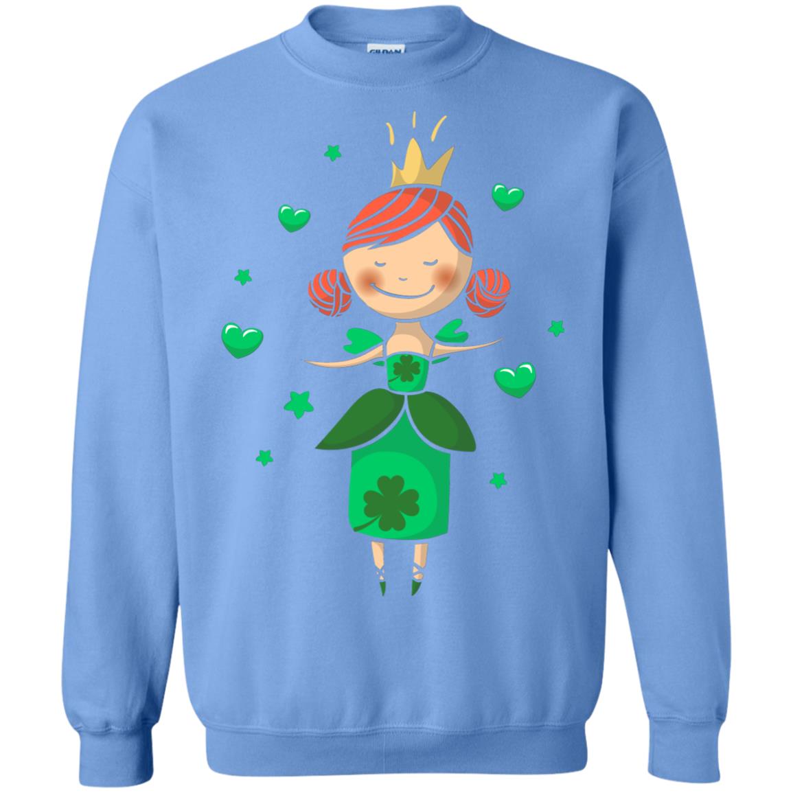 Irish Princess St. Patricks Day Gift Shirt For Girls Carolina Blue