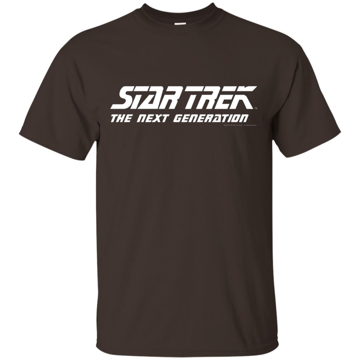 Star Trek Next Generation Classic Logo Graphic T-shirt Dark Chocolate
