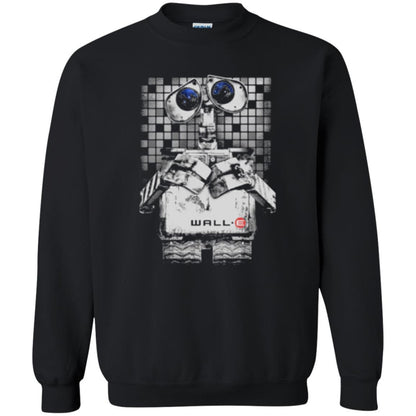 Film T-shirt Wall-e Tile Portrait Graphic Black