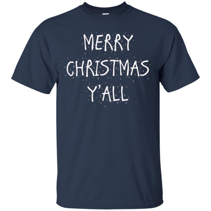 Christmas T-shirt Merry Christmas Y_all Navy
