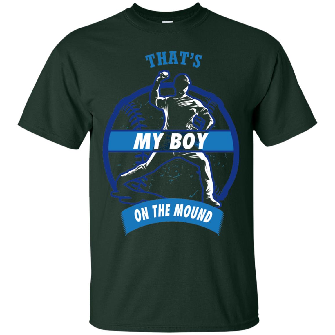Thats My Boy On The Mound Softball Pitcher Shirt Forest