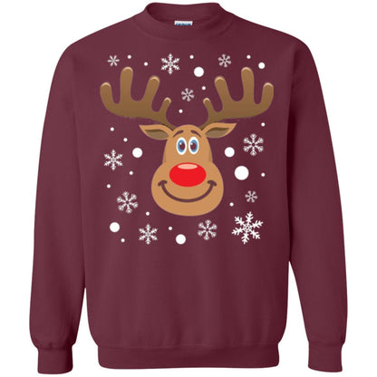 Christmas T-shirt Reindeer Merry Christmas Maroon