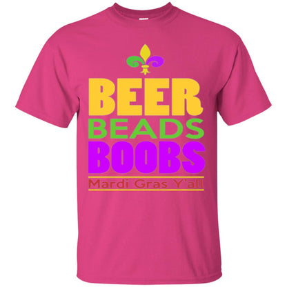 Funny Mardi Gras T-shirt Beer Beads Boobs Mardi Gras Y_all Heliconia