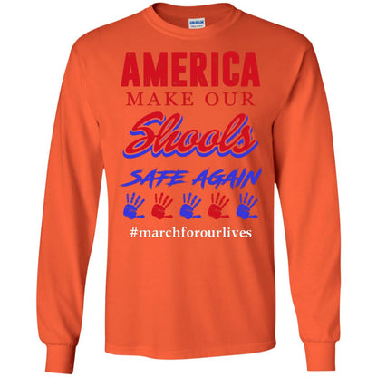 America Make Our Schools Safe Again Orange