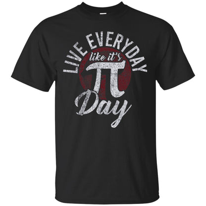 Live Everyday Like It_s Pi Day Distressed Pi Day T-shirt Black