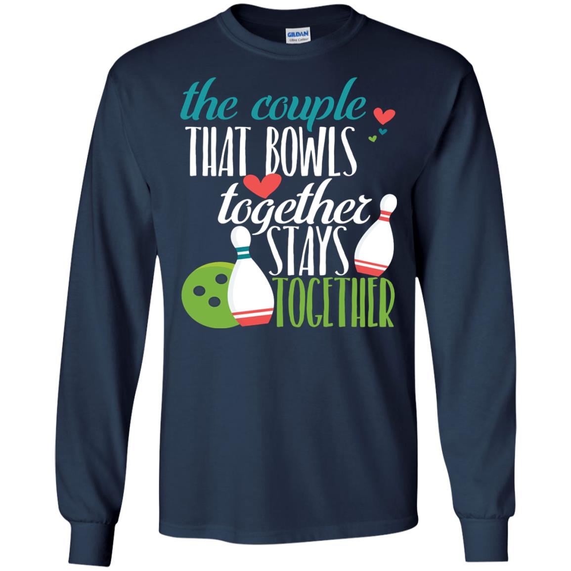 Bowler Shirt The Couple That Bowls Together Stay Together Navy