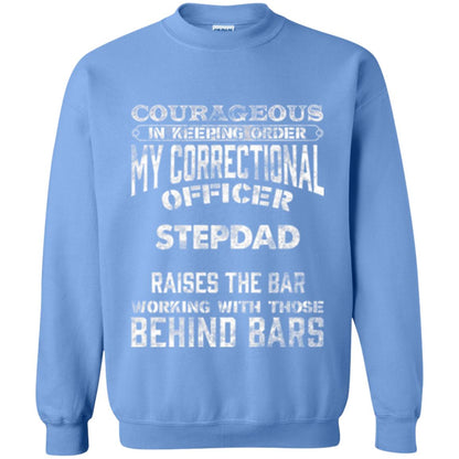Daddy T-shirt Correctional Officer Step Dad Support Carolina Blue