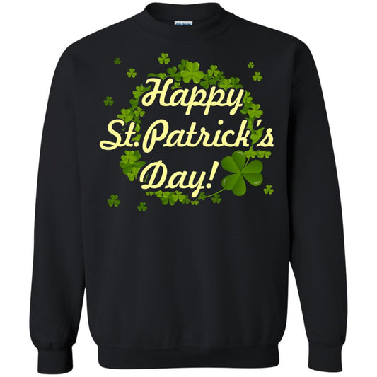 Happy St.patricks Day Shamrocks T-shirt Black