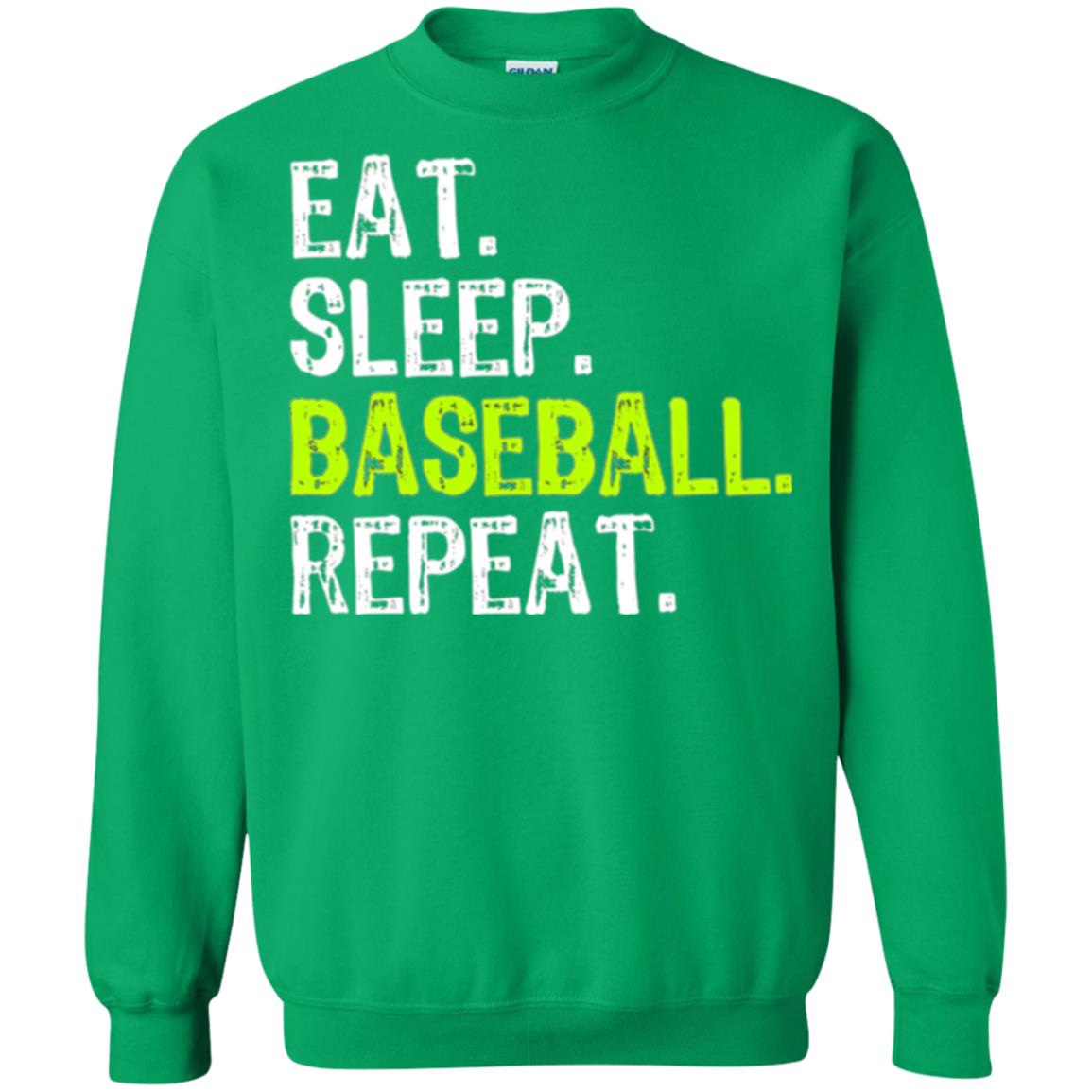 Baseball T-shirt Eat Sleep Baseball Repeat Irish Green