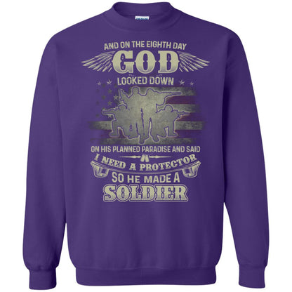And On The Eighth Day God Looked Down On His Planned Paradise And Said I Need A Protector So He Made A Soldier Purple