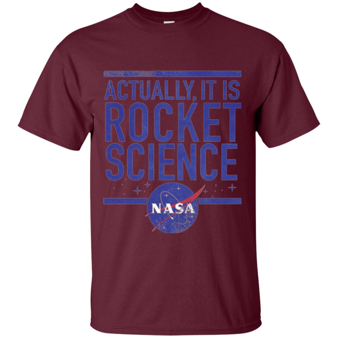 Science T-shirt Actually It Is Rocket Science Graphic Maroon