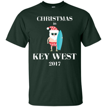 Family Vacation T-shirt Christmas In Key West 2017 Forest Green