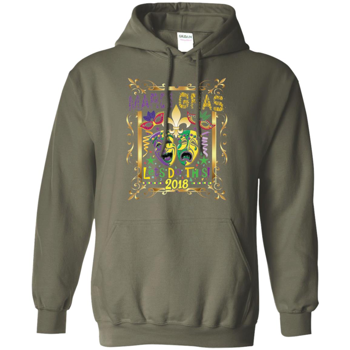 Fleur Symbol New Orleans Parade Mardi Gras T-shirt Military Green