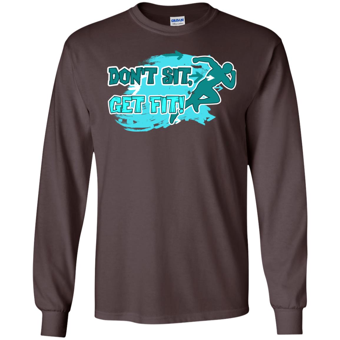 Dont Sit Get Fit Runner Shirt Dark Chocolate