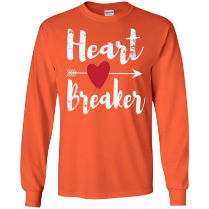 Valentines Day T-shirt Heart Breaker T-shirt Orange